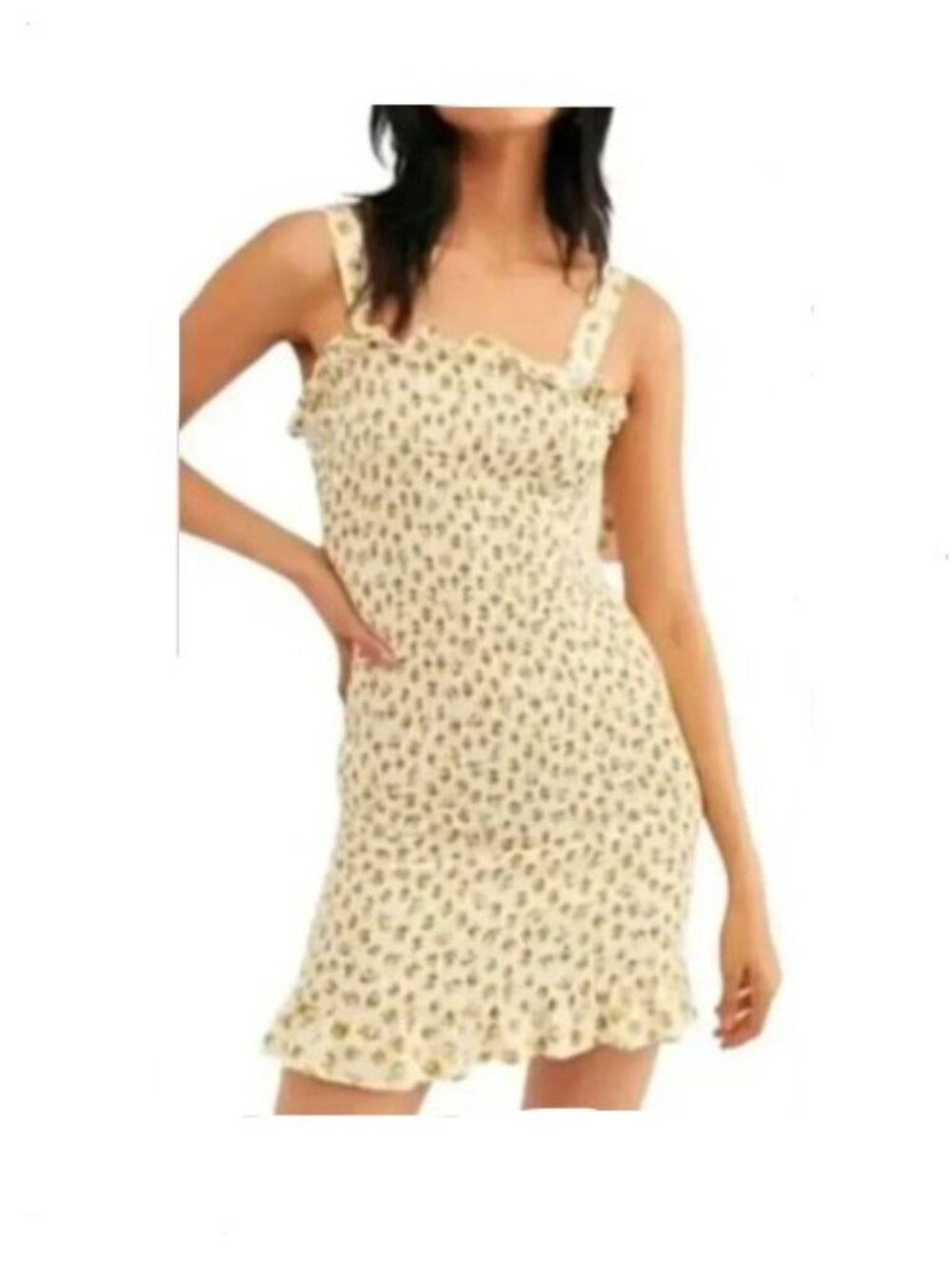 Intimately Free People Women's Bella Smocked Printed Slip Dress Size Large NWT